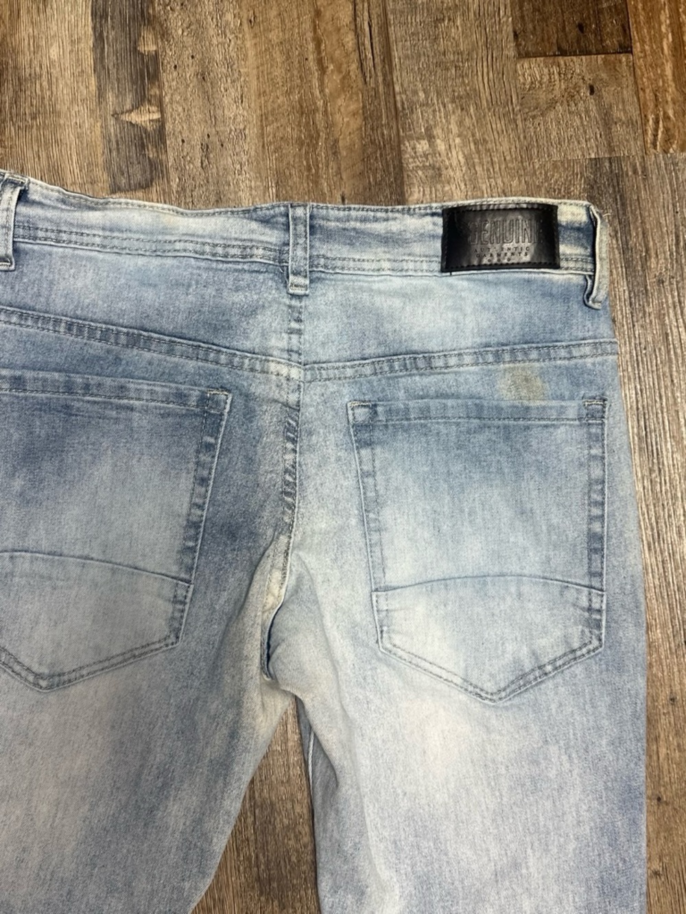 Light Blue Slim Straight Men’s Jeans - Casual Everyday Wear